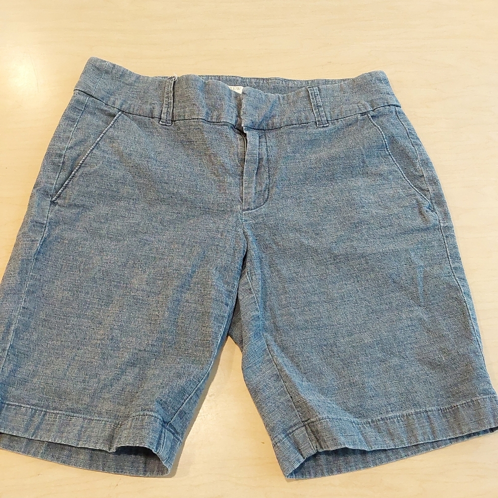 J. Crew Denim Blue Stretch Shorts Size 2